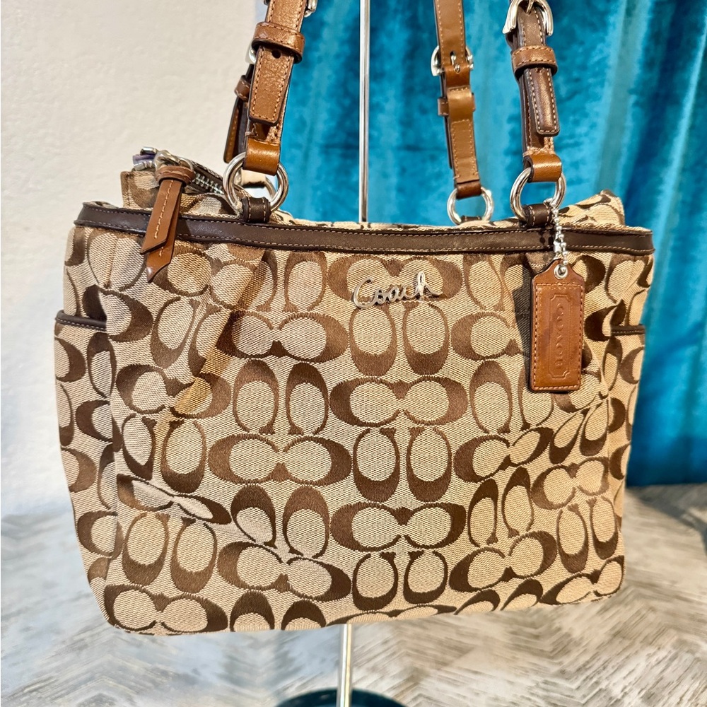 Coach Signature Brown bag with Coach logo